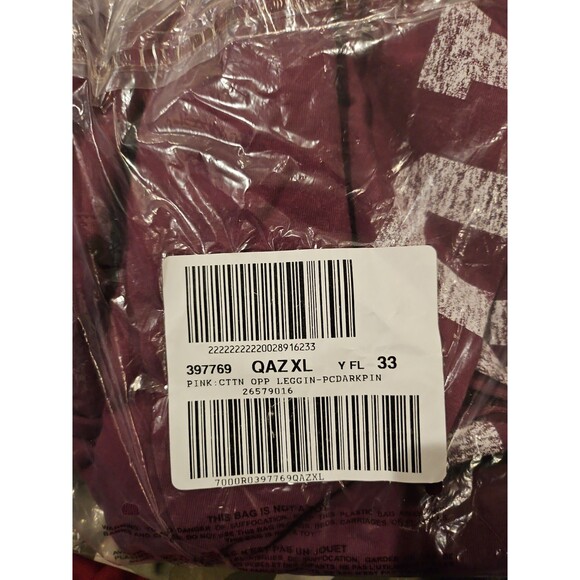 VS PINK LEGGINGS COTTON xl maroon - Picture 9 of 9